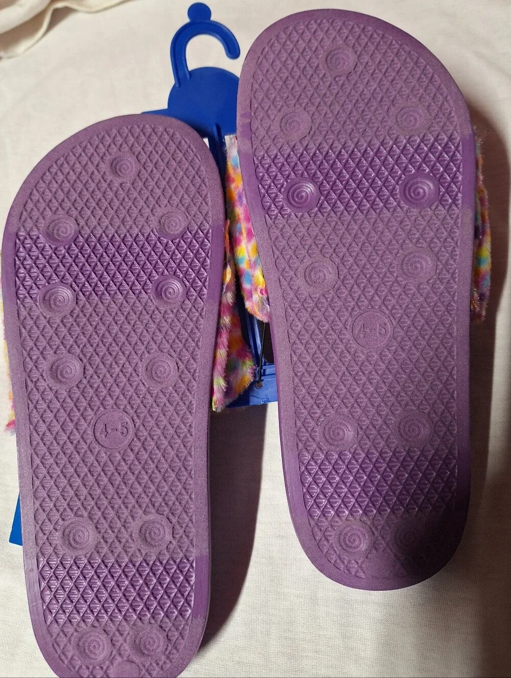 Build-A-Bear Purple Plush Bear Slide Sandals for Kids